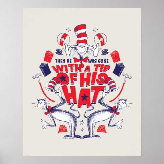 Poster Chat dans le Casquette| Il était parti avec un pou (Devant)