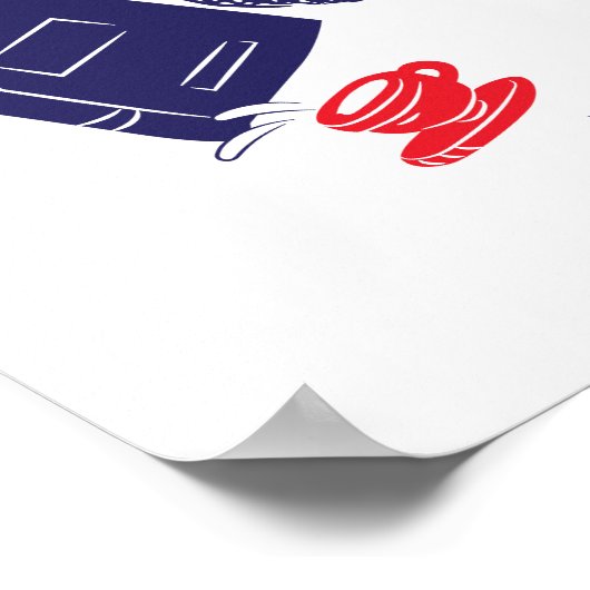 Poster Chat dans le Casquette | Lecture de livres (Coin)