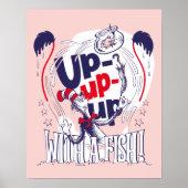 Poster Chat dans le Casquette | Montez Avec Un Poisson (Devant)