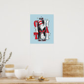 Poster Chat dans le Casquette | Texte B&W (Cuisine)