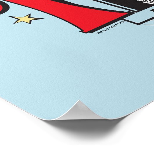 Poster Chat dans le Casquette | Texte B&W (Coin)