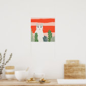 Poster Chat dans le jardin (Cuisine)