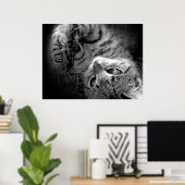 Poster Chat dans l'obscurité (Bureau à domicile)