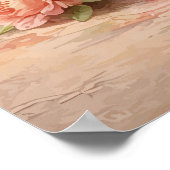 Poster Chat dans un fauteuil floral (Coin)