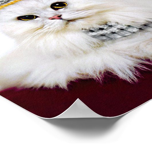 Poster Chat dans une couronne (Coin)