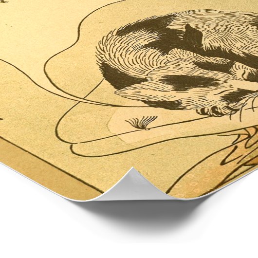 Poster Chat d'art vintage (Coin)