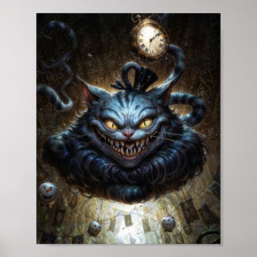 Poster Chat de Cheshire Dark Fantasy (Devant)