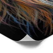 Poster Chat de dessin dur Pastel (Coin)