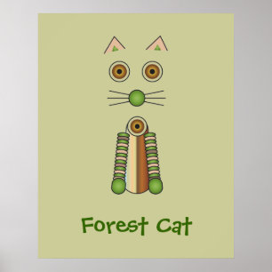 Poster Chat de forêt