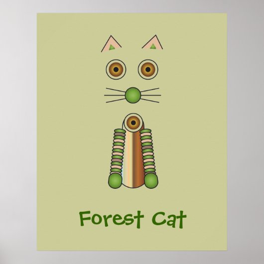 Poster Chat de forêt (Devant)