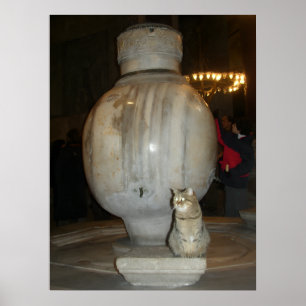 Poster Chat de garde en service - Hagia Sophia