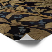 Poster Chat de gingembre William Morris Inspiré Floral (Coin)