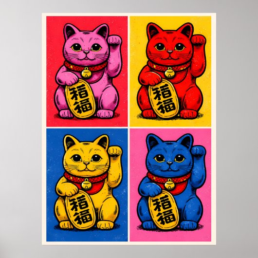 Poster Chat de la chance (Devant)
