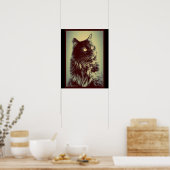 Poster Chat de la forêt norvégienne noire (Cuisine)