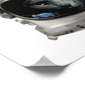 Poster Chat de l'astronaute du casque spatial (Coin)