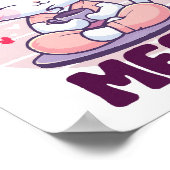 Poster Chat de méditation - Chat Kawaii (Coin)