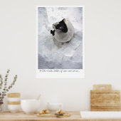 Poster Chat de neige (Cuisine)