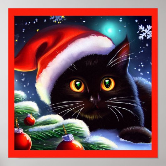 Poster Chat de Noël 1 (Devant)