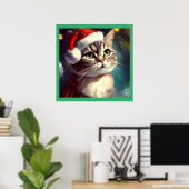 Poster Chat de Noël 2 (Bureau à domicile)