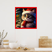 Poster Chat de Noël 5 (Cuisine)