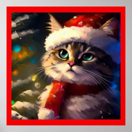 Poster Chat de Noël 5 (Devant)