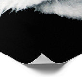 POSTER CHAT DE NOËL BLANC AVEC CASQUETTE SANTA CLAUS (Coin)