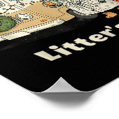 Poster Chat de Noël de Litter, Kitty de Noël drôle (Coin)