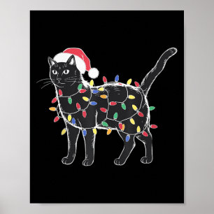 Poster Chat de Noël Hommes Femmes Enfants