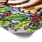 Poster Chat de Noël, Louis Wain (Coin)