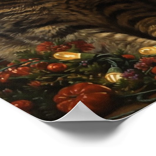 Poster Chat de Noël mignon (Coin)