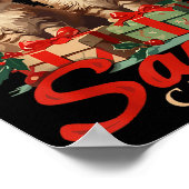 Poster Chat de Noël osé chat vilain drôle blague canular  (Coin)