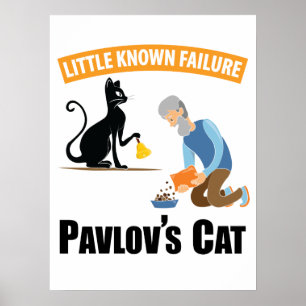 Poster Chat de Pavlov - Psychologie drôle