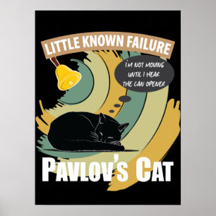 Poster Chat de Pavlov - Psychologie drôle