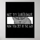 Poster Chat de Schrodinger - Physicien (Devant)