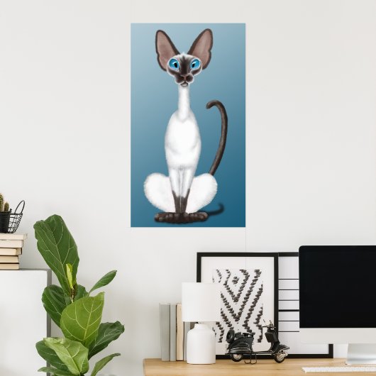 Poster Chat de Siamese (Bureau à domicile)