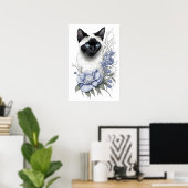 Poster Chat de Siamese (Bureau à domicile)