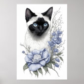 Poster Chat de Siamese (Devant)