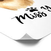 Poster Chat de Siamese avec mot Vous manquez (Coin)