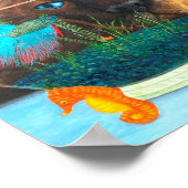 Poster Chat de Siamese et Betta Fish (Coin)