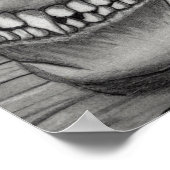 Poster Chat de sorcière noir crâne Imaginaire gothique Ch (Coin)