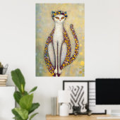 Poster Chat De Style Gustav Klimt, Art Nouveau (Bureau à domicile)