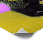 Poster Chat de style Van Gogh (Coin)