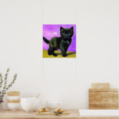 Poster Chat de style Van Gogh (Cuisine)