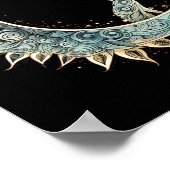 Poster Chat D'Esthétique Mystique Assis Sur Crescent Moon (Coin)