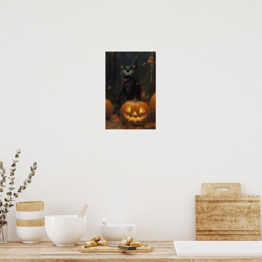 Poster Chat d'Halloween (Cuisine)