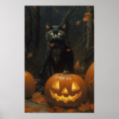 Poster Chat d'Halloween (Devant)