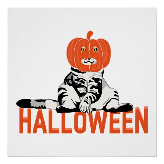 Poster Chat d'Halloween (Devant)