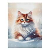 Poster Chat d'hiver Ginger (Devant)