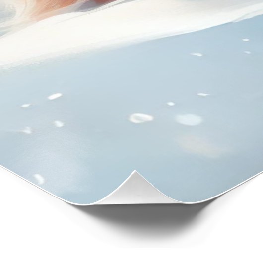 Poster Chat d'hiver Ginger (Coin)