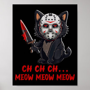 Poster Chat Drôle Animal Horreur Film Chatons Miaou Le
